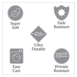 Elite Home Products Soft Hotel Coastal Microfiber Printed Sheet Set