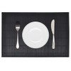 vidaXL Handmade Bamboo Placemats, 30x45 cm, Black, 6-Piece Set -