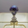 BALL Glitterbomb Blue Speckled 1" Ball Lamp Finial Nickel/Polishe -