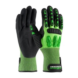 120-5130/S Cut Resistant Work Gloves, Size Small, Impact Protection, ANSI A2, Green/Black
