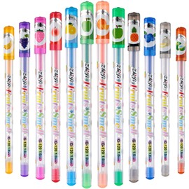 36 Pcs Scented Glitter Color Pen Multicolor Fun Pens Smooth Writing Pen Stationary Kit Cute Scented Pens Smell Good Pens Fruit Flavors Coloring Pen for Girls Kids Arts Crafts School Stocking Stuffers