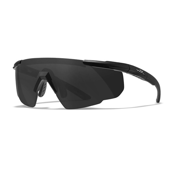 Wiley X Saber Advanced Shooting Glasses, Safety Sunglasses for Men and Women, UV and Eye Protection for Hunting, Fishing, Biking, and Extreme Sports, Matte Black Frames, Tinted Lenses