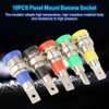 10 Pieces Banana Socket for Panel Mounting 4.0 mm Socket