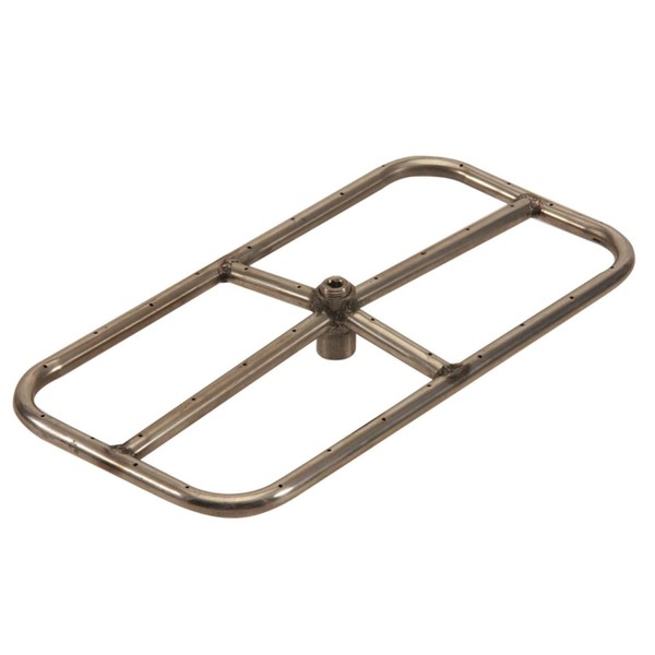 Hearth Products Controls (HPC Rectangle Stainless Steel Fire Pit Burner (FRSR-18X9-LP), 18x9-Inch, Propane Gas