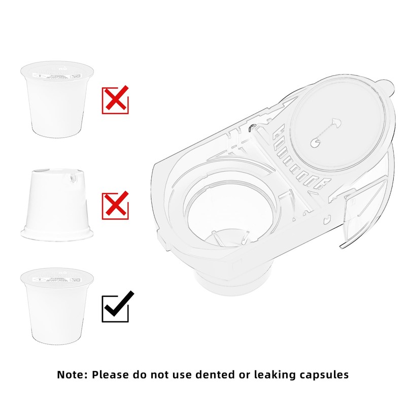 KOTLIE EM-308A Capsule Coffee Machine Pod Accessory for K-cup Capsule