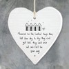 East of India Hanging Heart Gift Memories are the loveliest