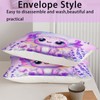 AILONEN Purple Floral Axolotl Duvet Cover Set Twin,Cute Cartoon Lavender