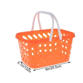 NUOBESTY Grocery Baskets Toy, Pretend Play Baskets Shopping Basket with Handle Toys Organizer Basket for Kid Pretend Play Toy Basket 2pcs
