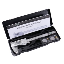 Accusize Industrial Tools Digital Caliper, 0-6''/0-150 mm Range by 0.0005''/0.01 mm Resolution, Large LCD, Ip54 Water Resistant, 2015-0150