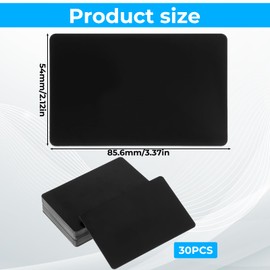 30 Pcs NFC Cards, Rewritable NFC Tags NTAG215 PVC Card Business Card Chip 504 Bytes Memory, Blank Easy Convenient Programmable Compatible with All NFC-Enabled Phones and Devices, Black