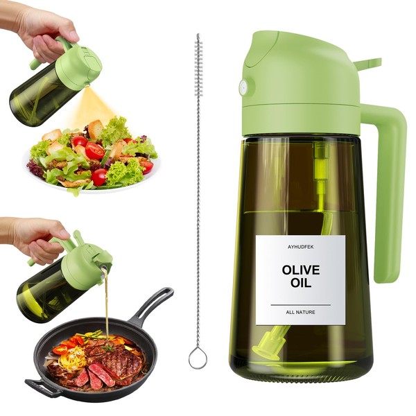 AYHUDFEK 2 in 1 Oil Dispenser and Oil Sprayer, Light-Blocking