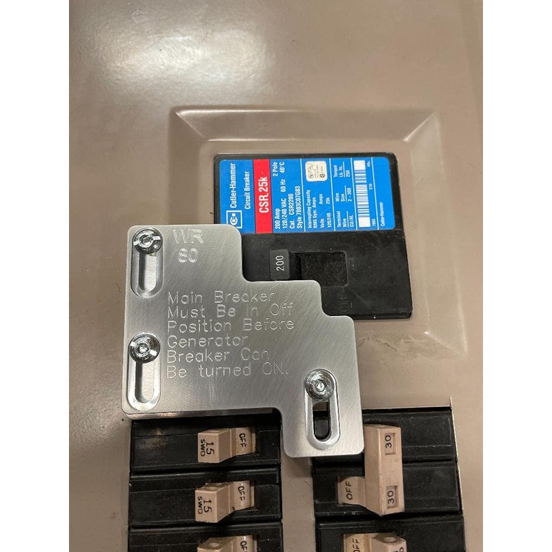 Cutler hammer generator interlock WR-80 Kit