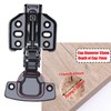 JinBoCheng 4 Pack Soft Close Cabinet Hinges，Black Hinges 100 Degree