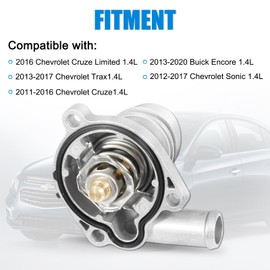 AUTOBABA 902-808 Upgrade Aluminum Coolant Thermostat Housing Assembly compatible with Chevy Trax Sonic 13-20, Cruze 11-16, Buick Encore 13-20 - L4 1.4L - Replace 55579010 25200455 5556533