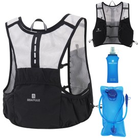 Running Vest for Men and Women, Ultralight Running Backpack with Drinking Bladder and Soft Bottle, Hydration Backpack, Running Bicycle Backpack, Trail Running Backpack, Optimal Fit, Two Size Options