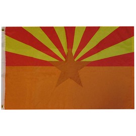 Trade Winds Arizona State Safety Orange 100D Premium Quality Heavy Duty Fade Resistant Woven Poly Nylon 2x3 2'x3' Flag Banner Grommets