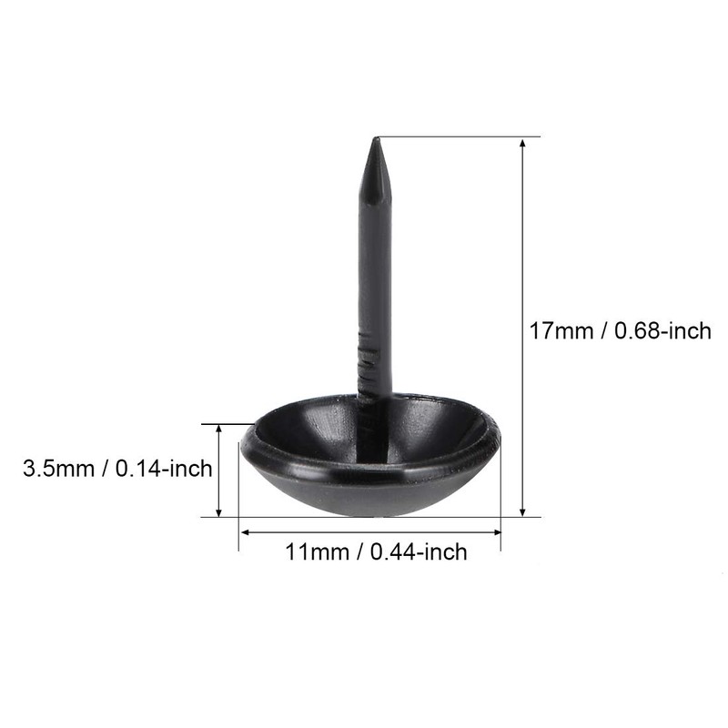 sourcing map Upholstery Nails Tacks 11mm Head Dia 17mm Length