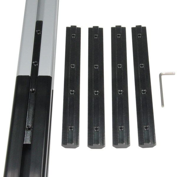 Befenybay 4 Pieces Black Straight Inner Connector Joint Bracket Length