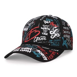 Unisex Fashion Baseball Hat Canvas Baseball Hat Graffiti hip hop baseball cap Embroidered Snapback Hat Outdoor Dad Hat Trucker Hat Visor Baseball hat Sun Cap Adjustable Baseball Hat for Men Women