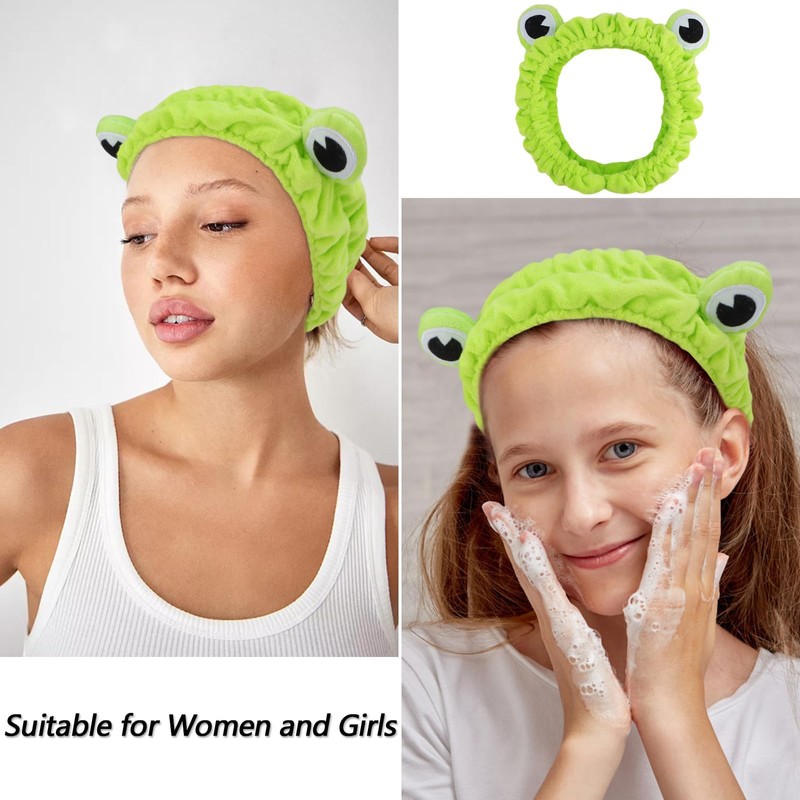 Nayyana 3 Pieces Frog Headband and Bracelet Set for Washing