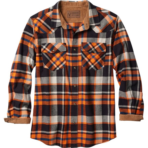 Legendary Whitetails Men's Standard Western Flannel Shirt Button Up Brushed