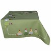 texpot Tablecloth 85 x 85 cm Green with Crazy Chickens