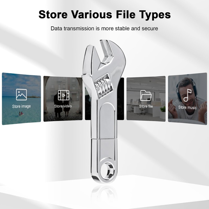 BORLTER CLAMP USB Flash Drive Memory Stick Retro Metal Wrench