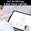 A4 Ultra Slim Slide Viewer, Black Acrylic with 3 Brightness