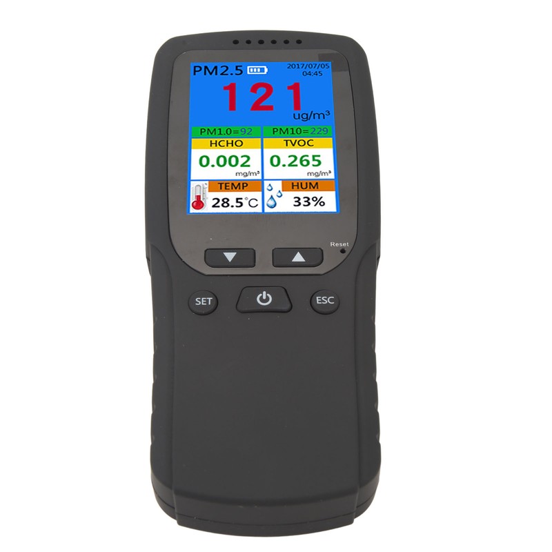 Air Quality Monitor 2.8inch LCD Screen PM2.5 1.0 10 HCHO