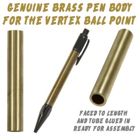 Placid Crafts One (1) Raw Brass Vertex Ballpoint Pen Body / Blank #221