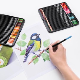Vigorizon 72 - Color Oil - Based Colored Pencils Set, Professional Art Drawing Pencils, Artist - Grade Vivid Colors, Smooth Application, Tin - Box Storage, Ideal for Artists, Students & Designers