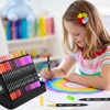 60 Colours Dual Tip Colouring Pens,1-5mm Brush and 0.4mm Felt