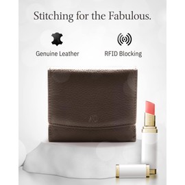 Access Denied REAL LEATHER Small Wallets For Women - Compact Ladies Credit Card Holder With Coin Purse RFID Holiday Gifts For Her