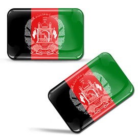 SkinoEu® 2 x 3D Sticker Afghanistan Afghan Flag F 183