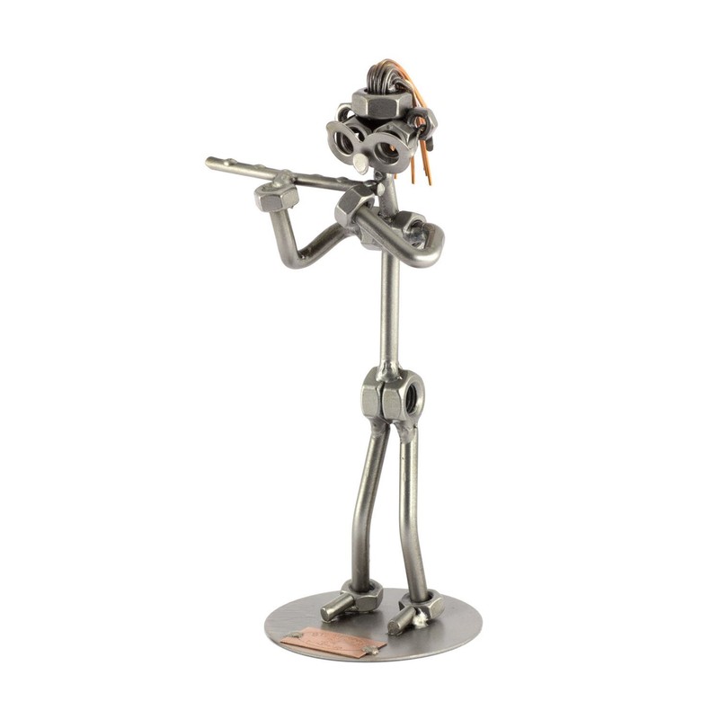 Steelman24 I Nuts and bolts sculpture Flute I Handmade ornaments