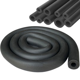 Pipe Insulation Foam Diameter 6 mm Pipe Insulation Pipe Black for Heating Sanitary Heating Pipe Copper Pipe 1.8 m (Black, 6 mm)