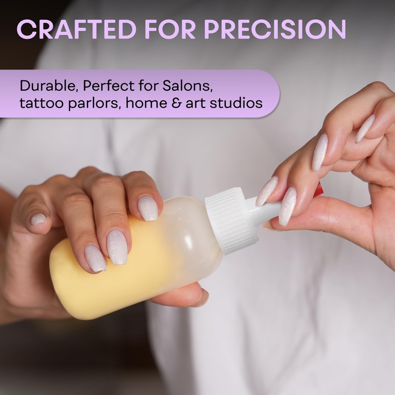 BRIGHTFROM Squeeze Hair Color Applicator Bottles with Red Top Cap,