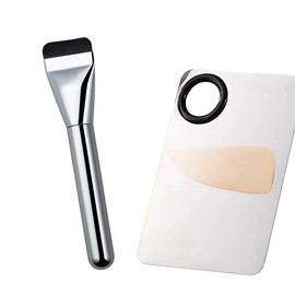 YINKE ファンデーションブラシ 1本セット 平型 薄い 伸ばしやすい リキッドファンデー向け ツヤ肌 繊維毛 柔らかい 使いやすい 化粧道具 携帯便利