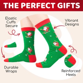 Christmas Gifts Stocking Socks - Xmas Stocking Stuffers for Women Men, Secret Santa Gifts