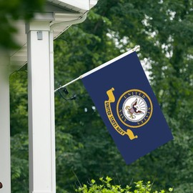 Navy Flag 3x5 Heavy Duty Outdoor Double Sided,3 Ply 200D Heavy Duty Polyester Navy Military Flags-Waterproof and Fade Resistant With a Strong Oxford Cloth Header and 2 Brass Grommets are Very Durable