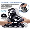 Nattork Adjustable Inline Skates for Kids - Black - Model