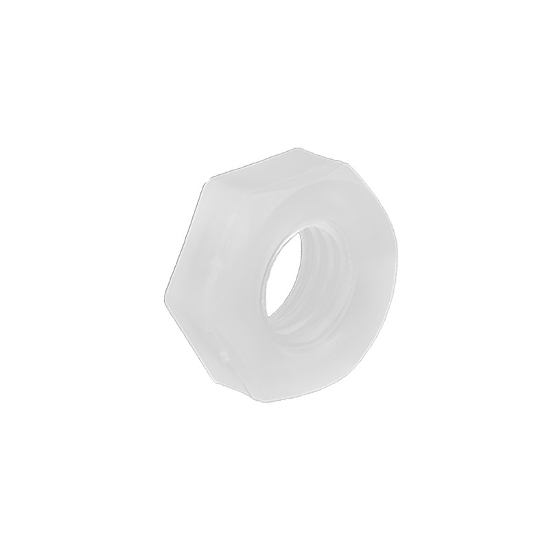 50Pcs Hex Nuts Plastic Environmental Protection Corrosion White Resistance Hexagonal