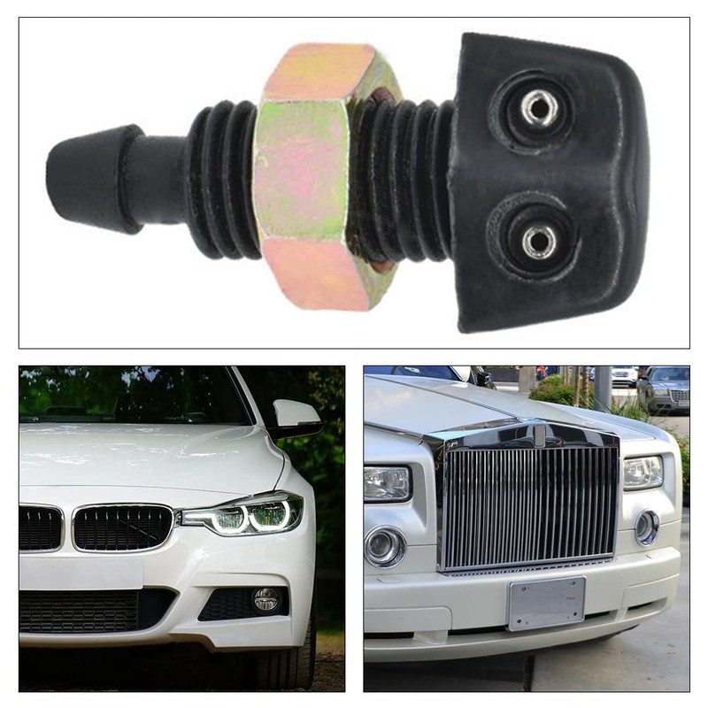 2 Pieces Car Windscreen Washer Wiper Nozzle Universal Front Windscreen