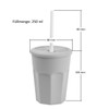 Engelland 10 x Plastic Cups with Lid and Straw, Drinking