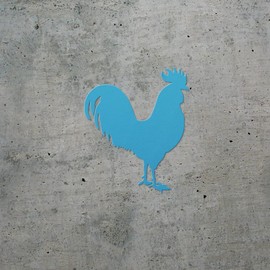 Transparent Decal Stickers Of Rooster 3 Stencil (Azure Blue) Premium Waterproof Vinyl Decal Stickers For Laptop Phone Accessory Helmet Car Window Mug Tuber Cup Door Wall Decorat USCSKUS0a4523BE090622