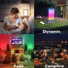 HONGUT LED Color Changing Table Lamps, Dimmable Bedside Lamp with