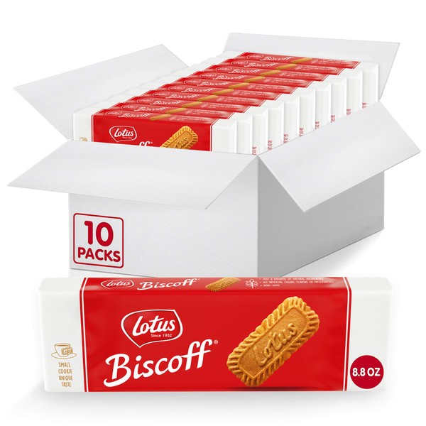 Lotus Biscoff, Caramelized Biscuit Cookies, non GMO + Vegan - 8.8 Oz (Pack of 10)