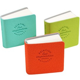 Mini Watercolour Paint Set Travel 3PCS Mini Sketchbook - Mini Travel Watercolor Notebook, Tiny Artist Sketch Pad for Painting, Portable Watercolour Journal, Small Pocket-Sized Sketch Book for Adults