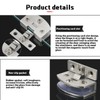 4-Pack No-Drill Glass Door Hinges for Cabinets, Showcases, Wine Cabinets