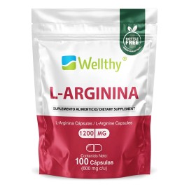L Arginina 600mg 100 Cpsulas Wellthy Sin Sabor